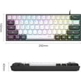 thumbnail image 3 of MageGee Mini 60% Gaming Keyboard, RGB Backlit 61 Key Ultra-Compact Keyboard, TS91 Ergonomic Waterproof Mechanical Feeling Office Computer Keyboard for PC, MAC, PS4, Xbox ONE Gamer(Black White), 3 of 8