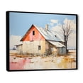 thumbnail image 2 of Designart "Country Charm In Minimalist Barns" Barns Floater Framed Canvas Wall Art, 2 of 5