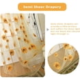 thumbnail image 3 of Sunflower Window Curtain, Sun Flower Floral Voile Sheer Curtain Panels Tulle Room Salix Leaf Sheer Gauze Curtain for Living Room, Bedroom, Balcony - Rod Pocket Top blue 95*200cm yellow 100*200cm, 3 of 9