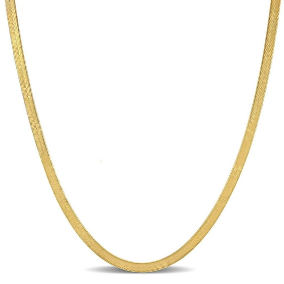 AMOUR 3.5mm Flex Herringbone Chain Necklace In 10K Yellow Gold, 16 In