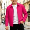 thumbnail image 7 of Mooqilaa Boys Lightweight Jackets, Long Sleeve Outdoor Stand-up Collar Zip up Kids Windbreaker Hot Pink Size 11-12 T, 7 of 7