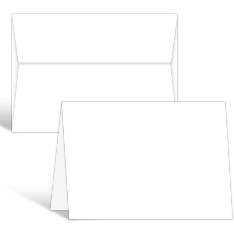 Hamilco 5x7 White Linen Cardstock Paper Blank Index Cards Flat