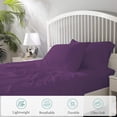 thumbnail image 2 of 800 Thread Count 100% Egyptian Cotton Sheet Set, 4 Pc Set, Sateen Weave,Soft Luxury Bedding, Fits Upto 15" Inch Deep Pocket (Plum Solid, King Size), 2 of 7
