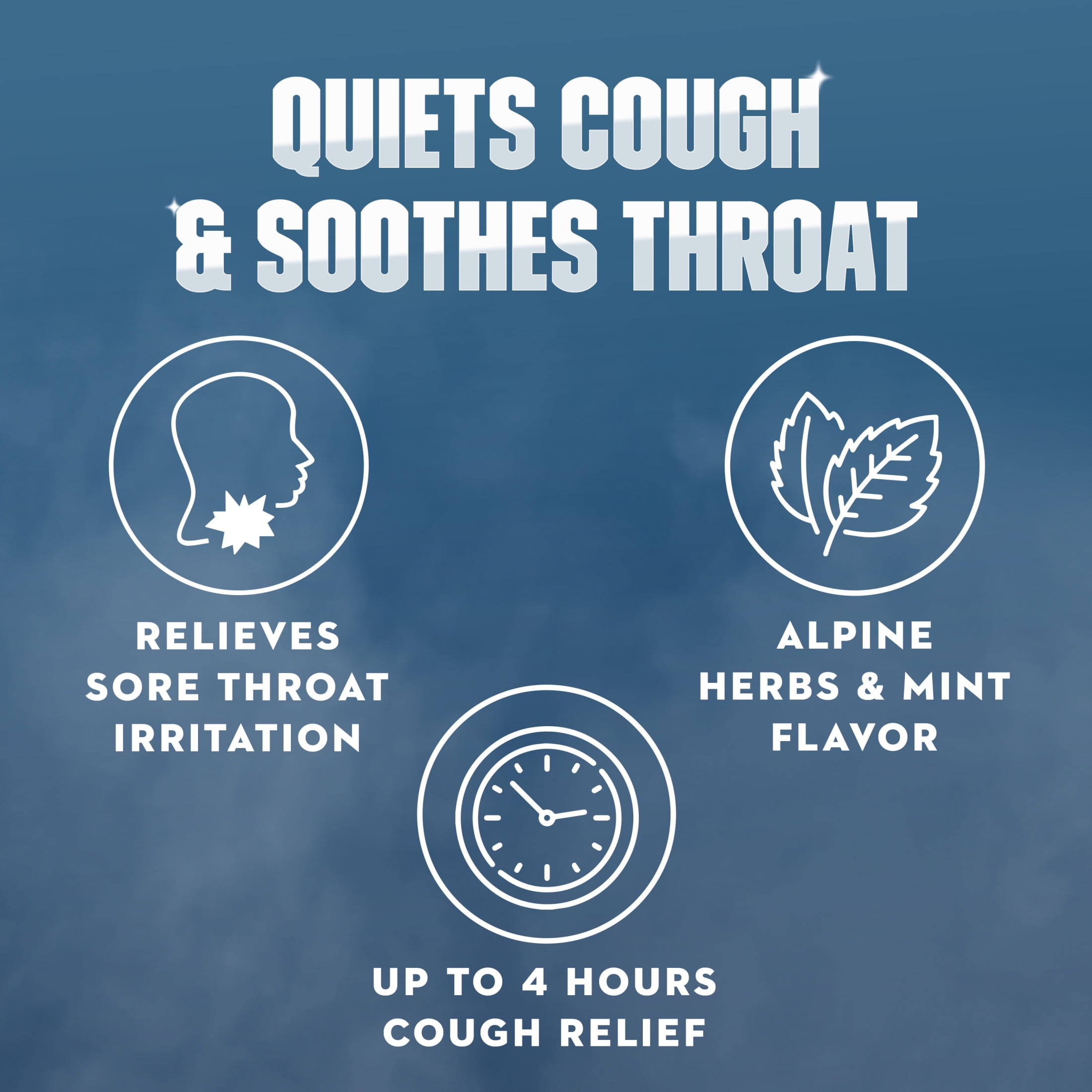Mucinex Instasoothe Sore Throat + Cough Drops, Alpine Herbs & Fresh Mint Flavor, 40 Medicated Throat Drops