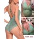 thumbnail image 2 of Body de encaje sexy con escote en V profundo para mujer, 2 of 5