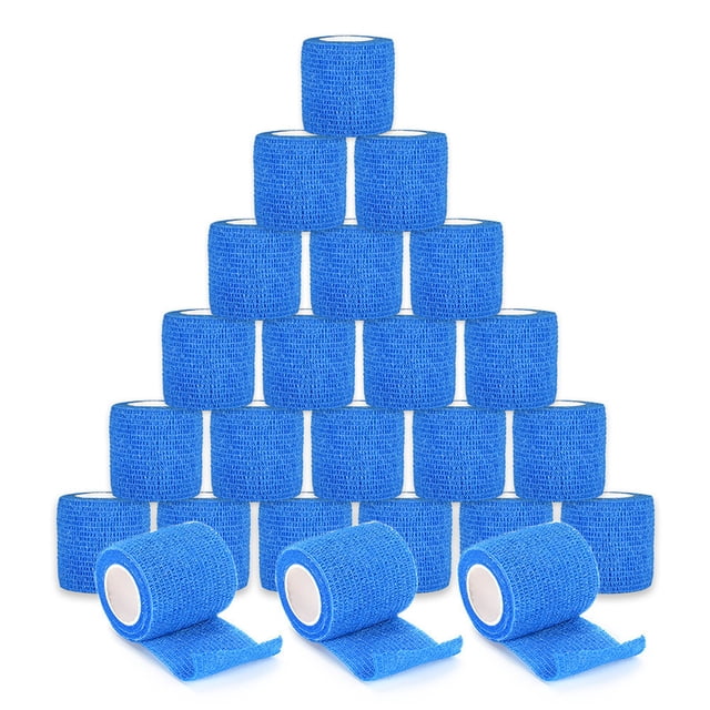 Impermeable Auto adhesivo Vendaje Wrap Tape Atlético Non-tejido Tela Mano Cubierta de compresión Roll For Care Men Blue 24 Piezas Speravity CE001240-04