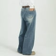 thumbnail image 6 of EMMIOL Men's Wide Leg Jeans Y2K Vintage Baggy Loose Fit Jeans Hip Hop Denim Pants 90s Streetwear, 6 of 8