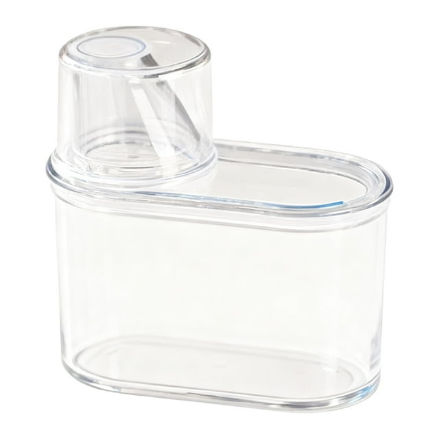 Barhoo Bouteille Distributrice Transparente de Détergent à Lessive, Contenant de Rangement Scellé pour Capsules de Poudre et Liquide, Organisateur Grande Capacité avec Gobelet Doseur pour Buanderie, Polyvalent et Facile à Utiliser