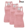 thumbnail image 1 of KOGMO Womens Basic Cotton Ribbed Knit Racerback Tank Top 3-Pack (S-XL), 1 of 8