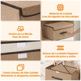 thumbnail image 4 of 6 Cajas Organizadoras Tela Plegables Con Tapas Cajas De Tela Color Nude Lisa, 4 of 5