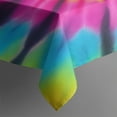 thumbnail image 3 of Rainbow Tie Dye Mandala Pattern Rectangle Tablecloth 60"x84",Waterproof Polyester Rectangle Table Cloth, Wipeable Spillproof Polyester Tablecloth for Dining, Camping, Indoor and Outdoor, 3 of 5