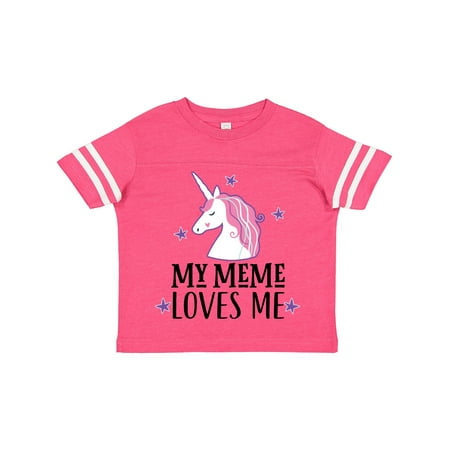 

Inktastic My Meme Loves Me Girl Unicorn Gift Toddler Toddler Girl T-Shirt