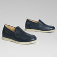thumbnail image 5 of CMR CHAMARIPA Height Increasing Casual Shoes - Blue Embossed Sheepskin Men's Slip-On Loafers 1.95 Inches / 5 CM, 5 of 9