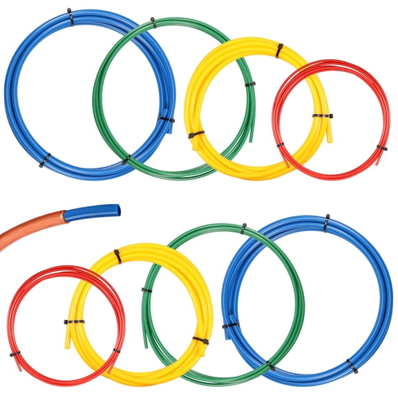 Ikoopy 8Pcs 13ft Conditioning Copper Tubing Pipe Extension 1/4 1/2 3/8 5/8 inch Built in Copper Tube Bending Strip Air Conditioning Pipe Bender Kit for Repair
