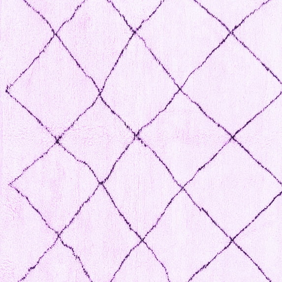 Ahgly Company Indoor Square Solid Purple Modern Area Rugs, 3' Square