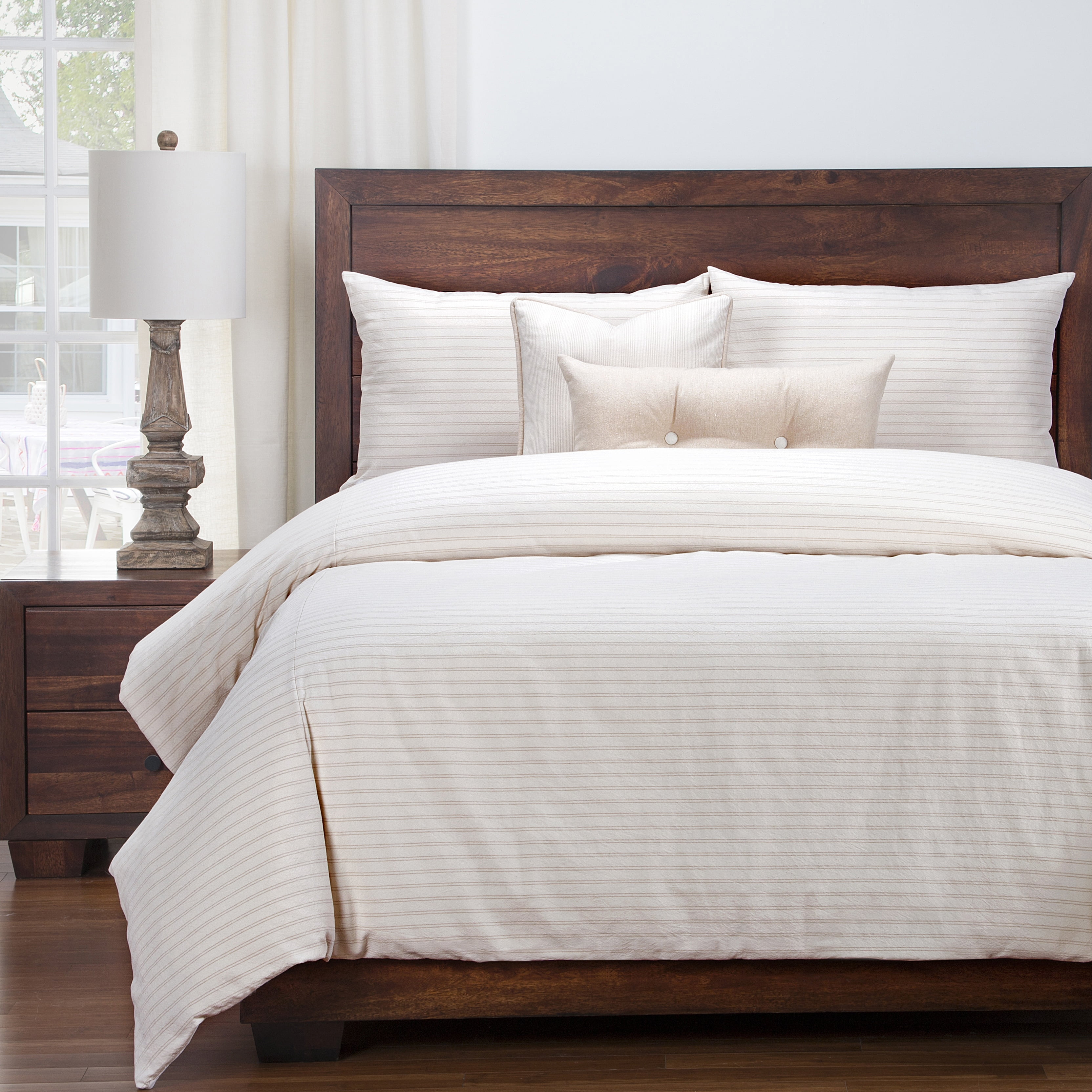 Siscovers Luxury Ticking Stripe Barley Farmhouse Cotton Blend Down