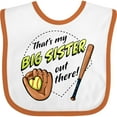thumbnail image 3 of Inktastic That's My Big Sister out There Softball Boys or Girls Baby Bib, 3 of 4