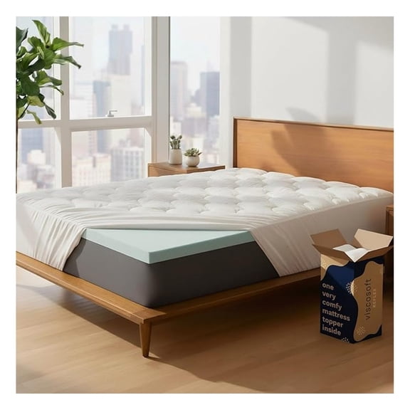 Memory Foam Mattress Topper Twin - 2 Inch Cooling Gel Mattress Pad - - Oeko TEX Certified