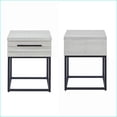 thumbnail image 2 of Bedroom Set 2-Piece Queen Plush 3D Upholstered White Dove with Nightstand | Fabric,Upholstered | Standard Beds, 2 of 14