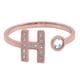 thumbnail image 1 of Anillo de Mujer Inicial Letra LuckyLy, Oro Rosa 18k y Zirconia Cúbica, Modelo Layla rosa 7.5, 1 of 6