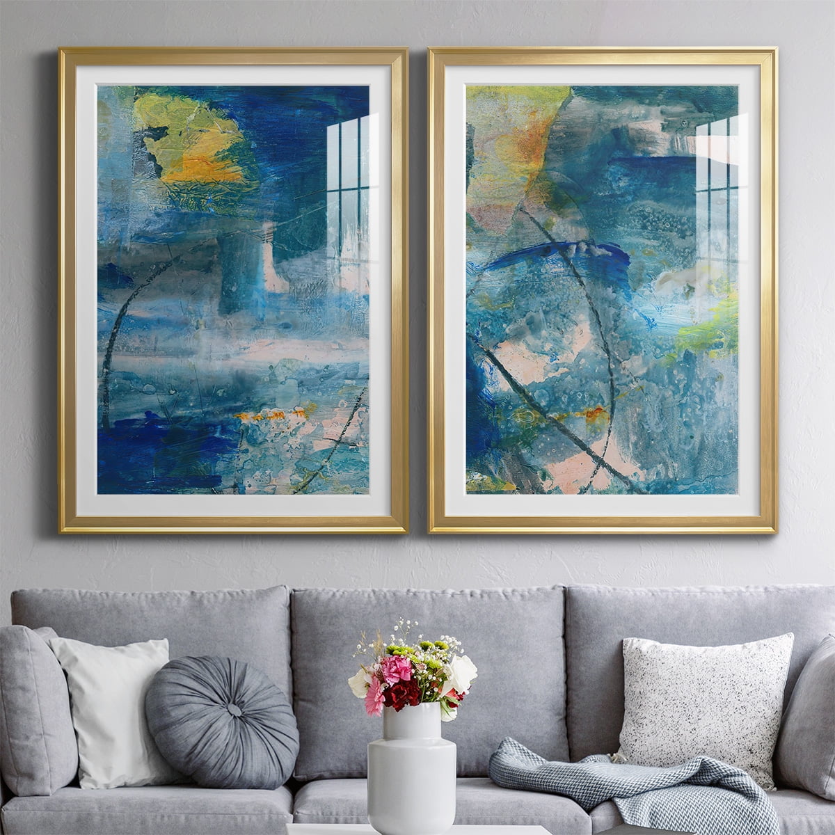 Wexford Home Spring Winds I Premium Framed Print, 26.5" x 36.5" - Ready to Hang, Gold (Set of 2)