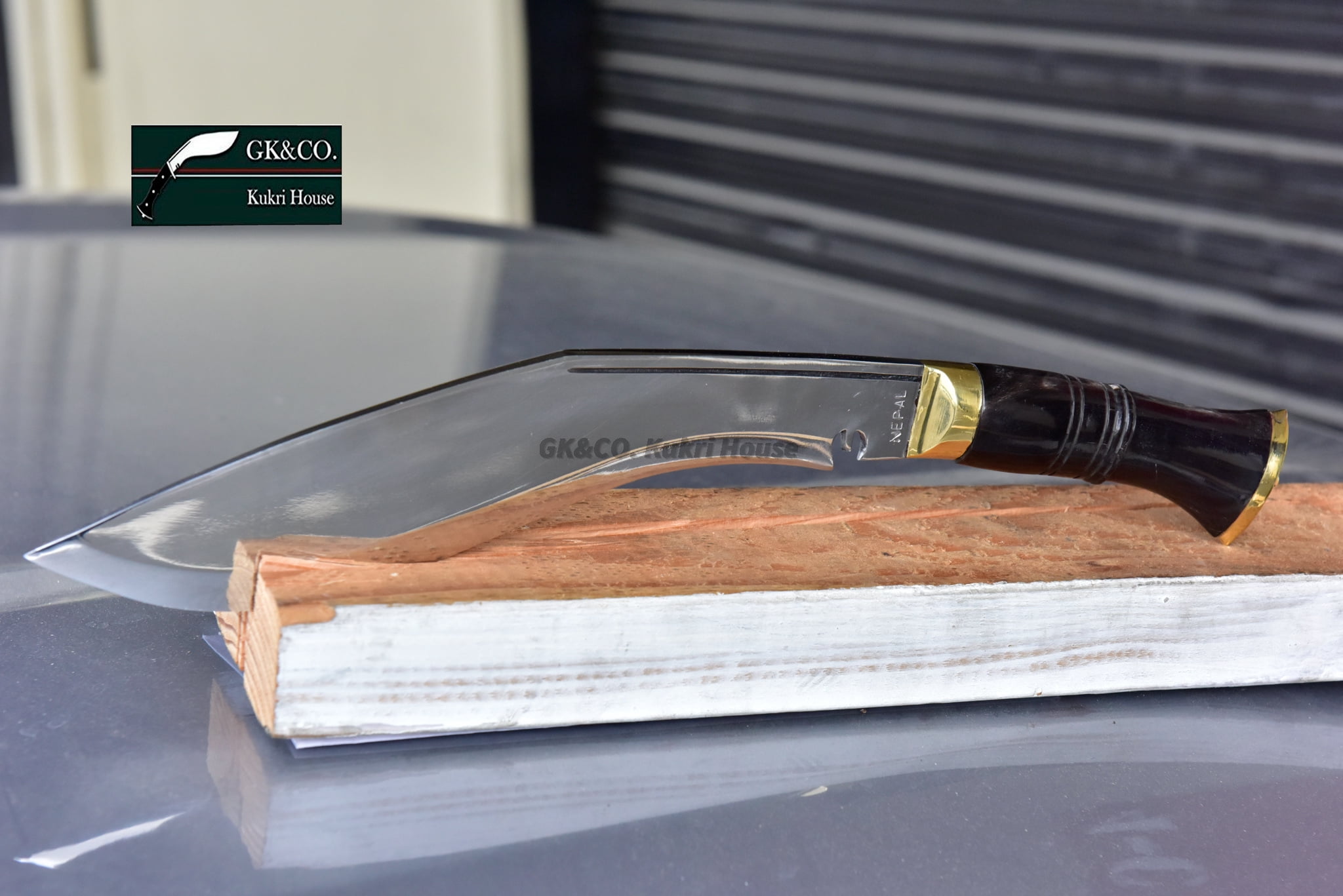 10  inches Blade Genuine Kukri/Khukuri - Service No.1 Highly Polished Knife - Handmade in Nepal by GK&CO. Kukri House.