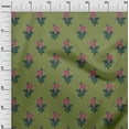 thumbnail image 2 of oneOone Organic Cotton Voile Fabric Leaves & Floral Block Printed Craft Fabric BTY 42 Inch Wide, 2 of 4