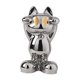 thumbnail image 3 of Estatua de gato de , decoración de escritorio, escultura de Animal artesanal, estatuilla de gato de la , gato de bienvenida para mesa, Plata, 3 of 8