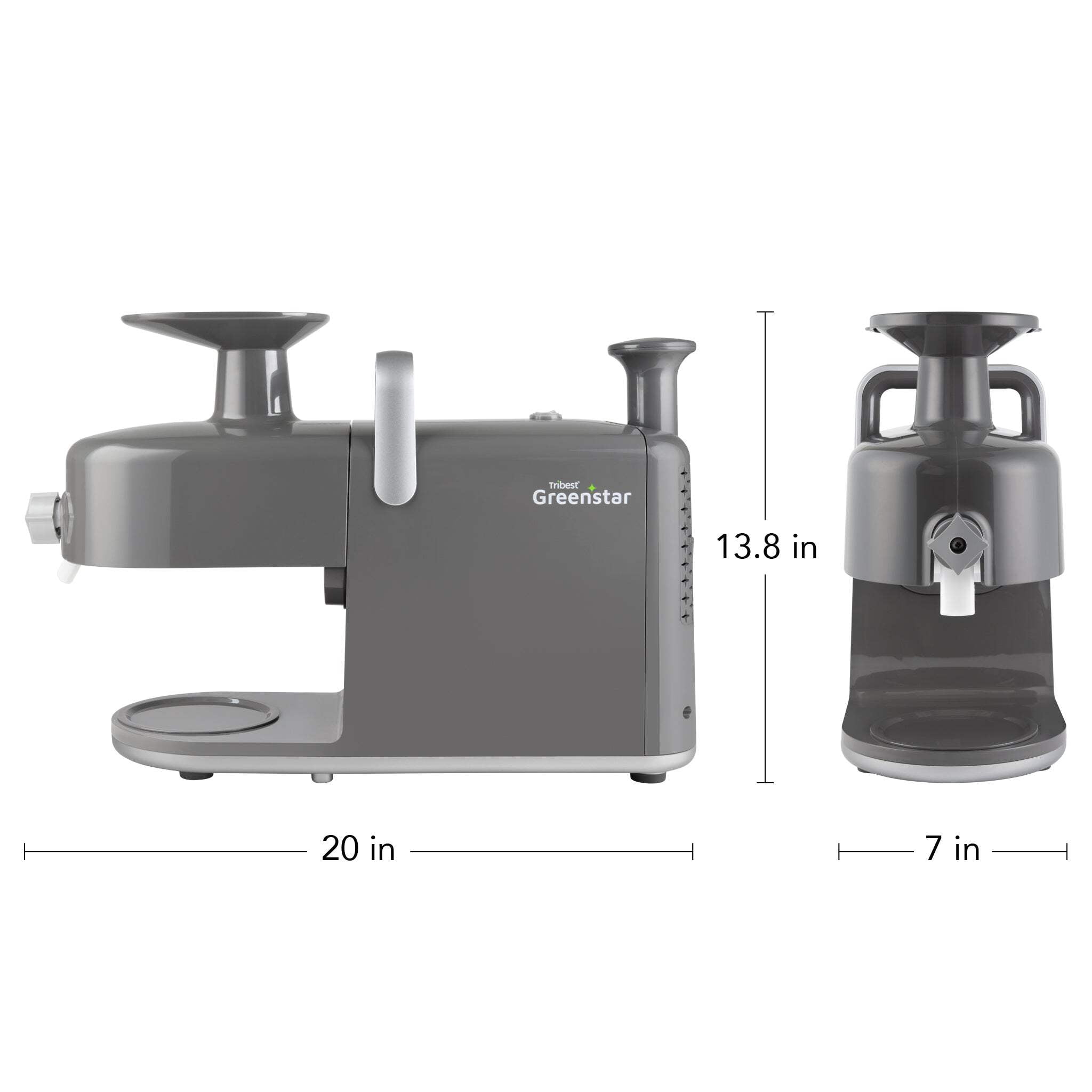 Tribest Greenstar® 5 All Stainless Steel Twin Gear Cold Press Masticating Juicer White