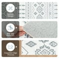 thumbnail image 6 of Washable Area Rug 3x5 Rugs for Living Room Retro Flowers Machine Non-Slip Bedroom Rug Vintage Trellis Throw Rug Distressed Carpet for Dining Room Office Carpet, 6 of 8
