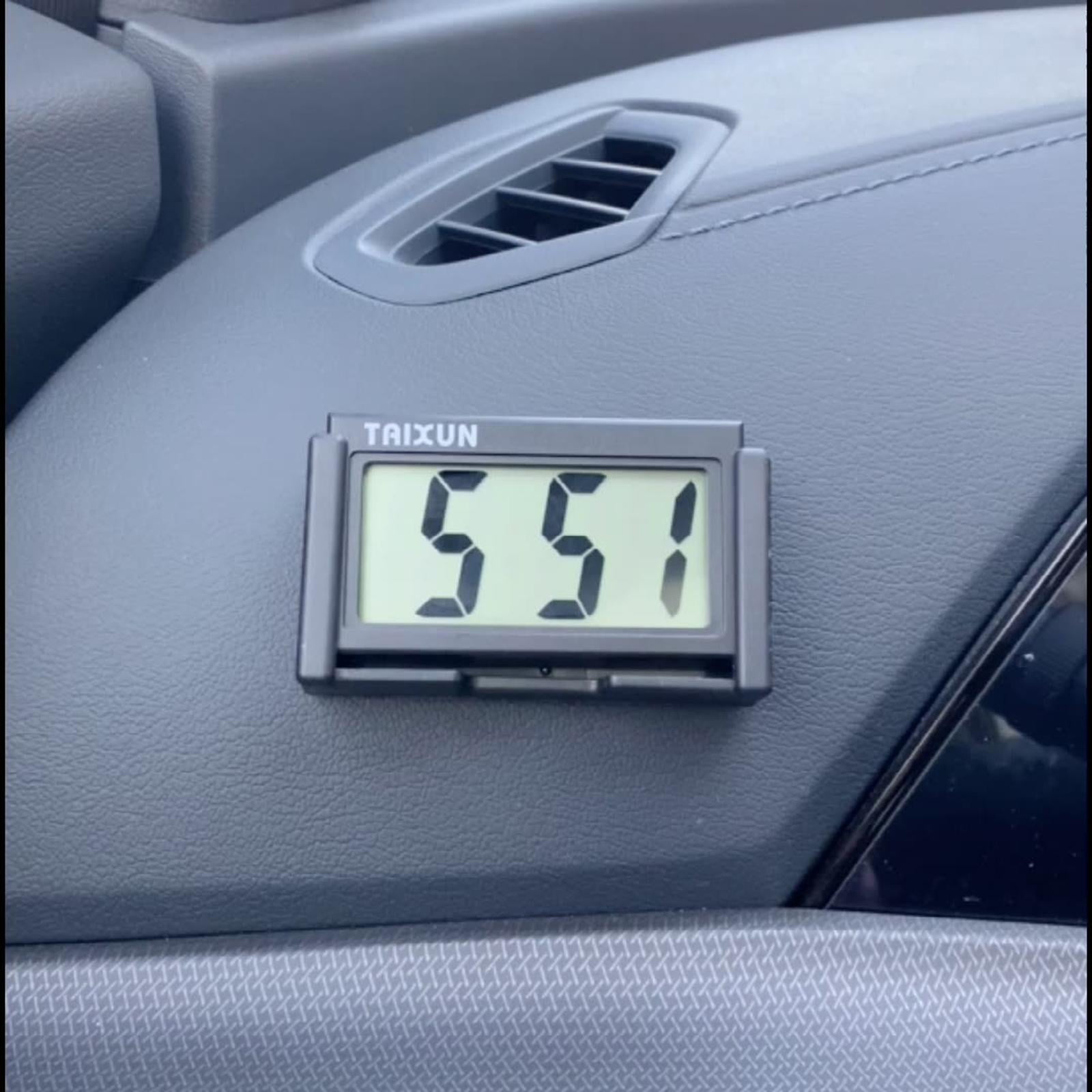 Mini Car Clock, Auto Dashboard Time, Electronic Digital Clock, Portable 