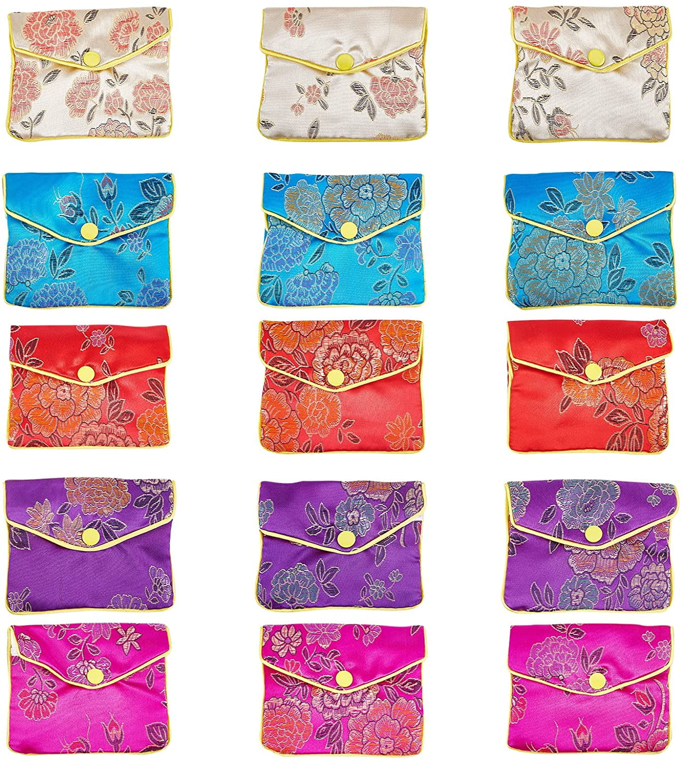 Zhengmy 50 Pcs Jewelry Silk Purse Pouch Bags Bulk, Small Chinese Style —  CHIMIYA