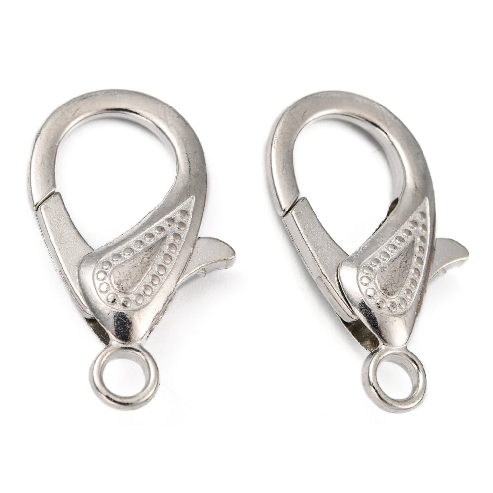 200pcs Zinc Alloy Lobster Claw Clasps 30x17x6mm Hole: 3mm