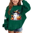thumbnail image 3 of YUANxueke Boys & Girls Oversized Sweatshirts, Long Sleeve Cute Ghost Pumkin Print Shirts, Casual Crewneck Pullover Tops, 3 of 6