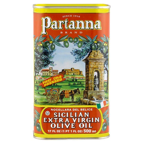 Partanna Extra Virgin Olive Oil 17 oz Container