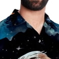 thumbnail image 5 of Starry bird Men's Short Sleeve Beach Shirts Poplin Spread Collar Tops Casual Printed Button Down Summer Unisex, 5 of 6