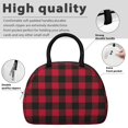 thumbnail image 4 of Red and Black Checkered Pattern Insulated Lunch Bag,Leakproof Large Capacity Lunch Box for Work,Picnic or Travel,11.4 X 6.7 X 8.3 Inches, 4 of 6