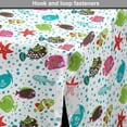 thumbnail image 4 of Underwater Dog Crate Cover, Doodle Fishes Swimming in the Sea Starfish Anemone Butterflyfish Bubbles, Easy to Use Pet Kennel Cover for Medium Large Dogs, 35" x 23" x 27", Multicolor, by Ambesonne, 4 of 6