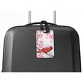 thumbnail image 5 of WIRESTER Rectangle PU Leather Luggage Tags for Travel Suitcase Baggage 4.05 x 2.83 inches - Red Cardinal Bird In Spring, 5 of 7