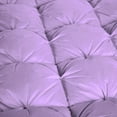 thumbnail image 3 of D.N.G. BEDDINGS Luxurious 1 Piece Pom Pom Half Pinch Pleated Comforter, 800 Thread Count, 100% Egyptian Cotton, White Vintage Pom-Pom Fringe Super Soft (Oversized Super King Size Solid Lilac Color), 3 of 4