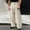 Beige, variant on Dpytoraw Men's Curved Casual Trousers Smart Casual Drape Pants Beige L