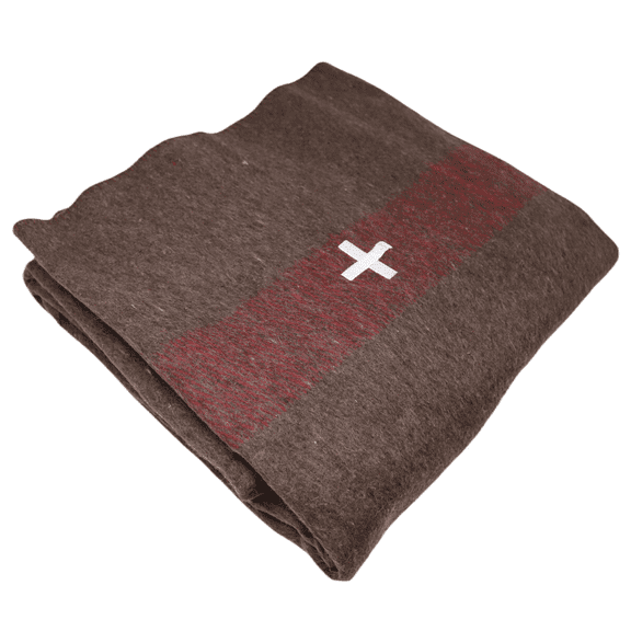 Swiss Style Army Blanket, Mil-Spec, 62 in x 84 in, Wool Blend, Flame Retardant