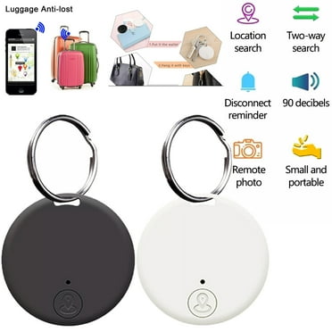 Wireless Smart Tracking Finder,Smart Bluetooth Tracker,Anti-Loss Device With Keychain For Pet Cats Dogs Wallet Key（1pc Black  1pc White）