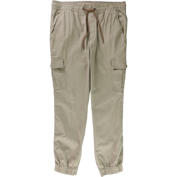 American Rag Mens Slim Fit Cargo Casual Jogger Pantalones, Beige, Mediano American Rag Persona que practica jogging