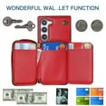 thumbnail image 4 of Crossbody Wallet Case for Samsung S20 Plus,RFID Blocking PU Leather Zipper Handbag Purse Flip Cover, Kickstand Case with Card Slots Holder Wrist Strap Lanyard for Samsung Galaxy S20 Plus,Red, 4 of 12