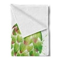 thumbnail image 2 of Artichoke Soft Flannel Fleece Blanket, Watercolor Illustration of Super Food Vegetables Whole Cut in Half, Cozy Plush for Indoor and Outdoor Use, 70" x 90", Fuchsia and Apple Green, by Ambesonne, 2 of 5