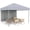grey, variant on Kojooin Pop Up Canopy Tent Outdoor Canopy Heavy Duty Commercial Instant Tent Shelter with 1 Removable Sidewall