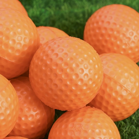 FONDOTIN Orange Rubber Golf for Practice, PU Material, 12-Pack Training Golf Accessories Set