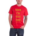 thumbnail image 1 of The Beatles - Camiseta When I'm Sixty Four Estampado en Espalda para Adultos Unisex (Rojo), 1 of 3
