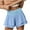 Light Blue, variant on EINCcm Women's High Waisted Athletic Shorts Ruffle Tiered Running Workout Tennis Shorts with Build in Shorts